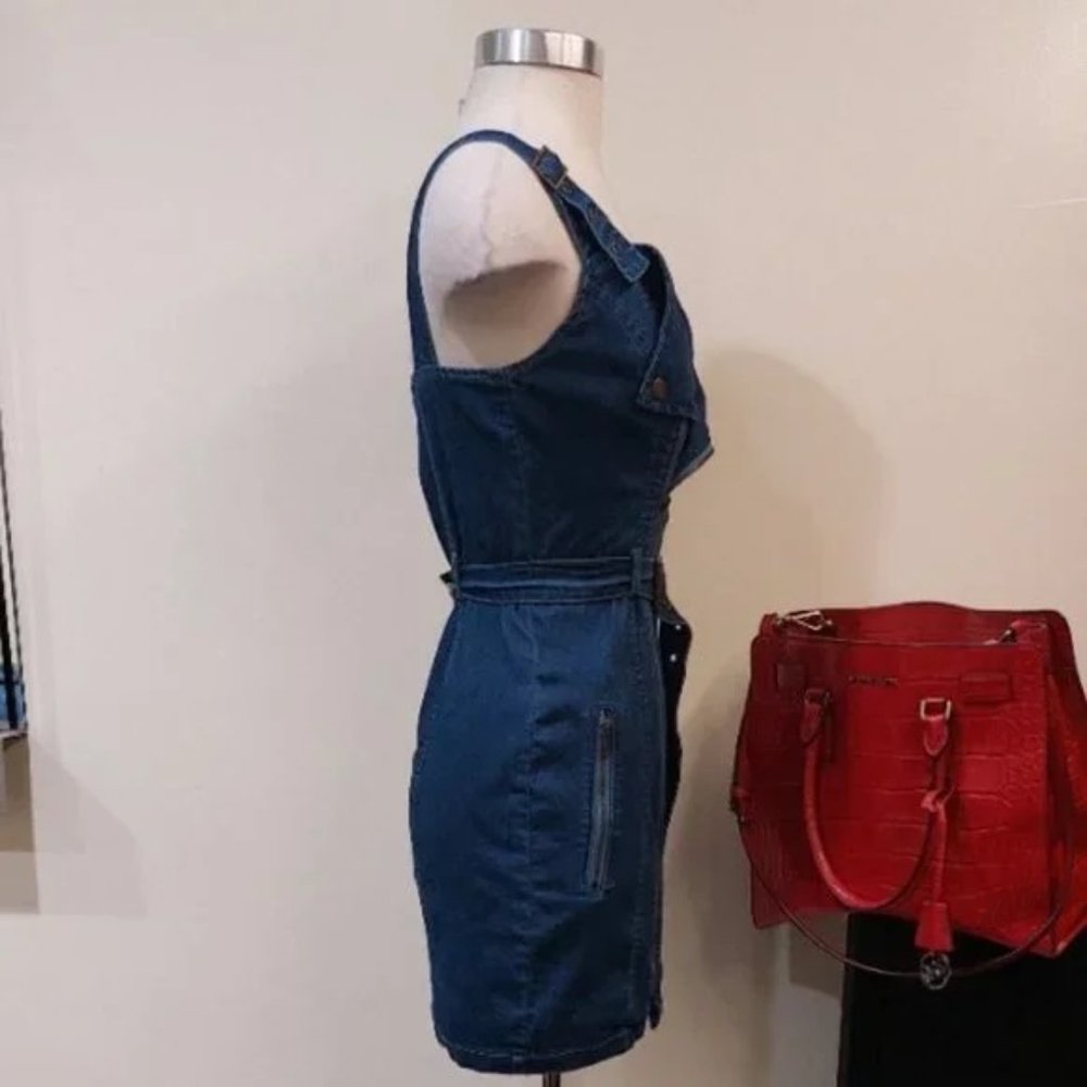 π₯HOT ITEMπ₯ Dolls Kill Belted Denim Moto Dress Dolls Kill - Picture 4 of 11